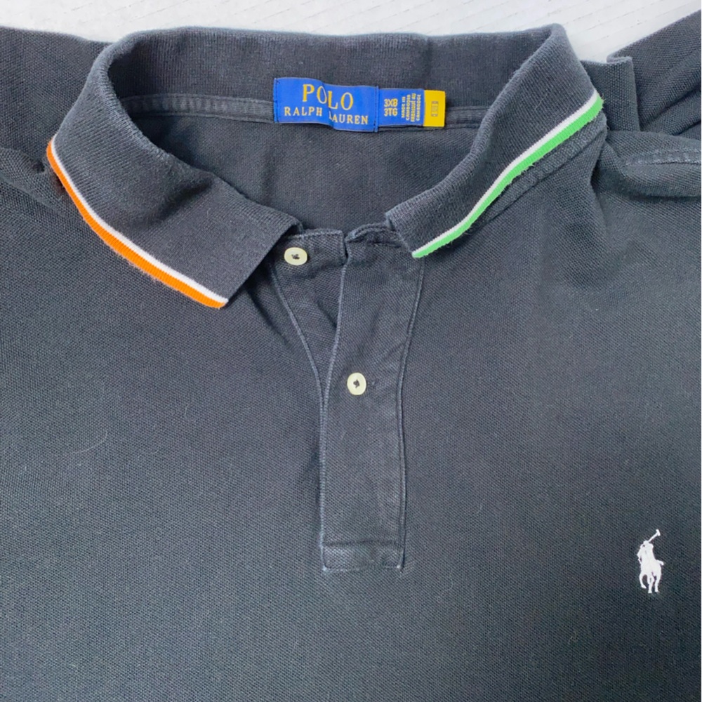 Polo Ralph Lauren Men's Size 3XB Black Cotton Short Sleeve Polo Shirt Big